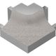 DILEX-AHK Coin extérieur rond 90° avec un radius de 3/8" Aluminium Grège