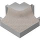 DILEX-AHK Coin extérieur rond 90° avec un radius de 3/8" Aluminium Crème