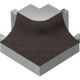 DILEX-AHK Coin extérieur rond 90° avec un radius de 3/8" Aluminium Anthracite foncé