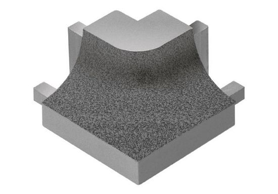 DILEX-AHK Round Outside Corner 90° with 3/8" (10 mm) Radius - Aluminum Stone Grey