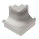 DILEX-AHK Coin extérieur carré 90° avec un radius de 3/8" Aluminium anodizé Nickel mat