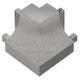 DILEX-AHK Square Outside Corner 90° with 3/8" (10 mm) Radius - Aluminum Greige