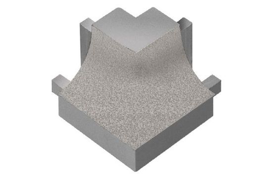 DILEX-AHK Square Outside Corner 90° with 3/8" (10 mm) Radius - Aluminum Greige