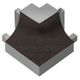 DILEX-AHK Square Outside Corner 90° with 3/8" (10 mm) Radius - Aluminum Dark Anthracite