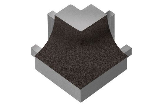 DILEX-AHK Square Outside Corner 90° with 3/8" (10 mm) Radius - Aluminum Dark Anthracite