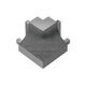 DILEX-AHK Square Outside Corner 90° with 3/8" Radius Aluminum Pewter