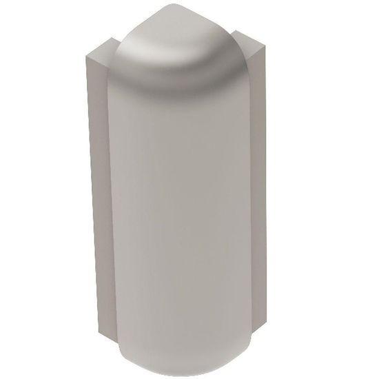 RONDEC-STEP Outside Corner 90° with Vertical Leg 1-1/2"  - Aluminum Anodized Matte Nickel 3/8" (10 mm) 