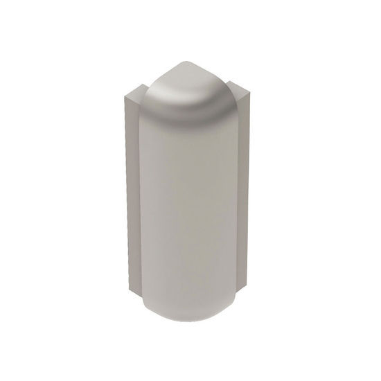 RONDEC-STEP Outside Corner 90° with Vertical Leg 2-1/4"  - Aluminum Anodized Matte Nickel 1/2" (12.5 mm) 