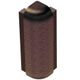 RONDEC-STEP Outside Corner 90° with 1-1/2" Vertical Leg Anodized Aluminum Brushed Antique Bronze 5/16" (8 mm)