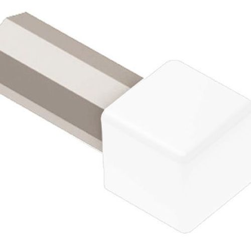 Schluter - RONDEC - Coin extérieur 90° - alum. anodisé blanc mat 1/4