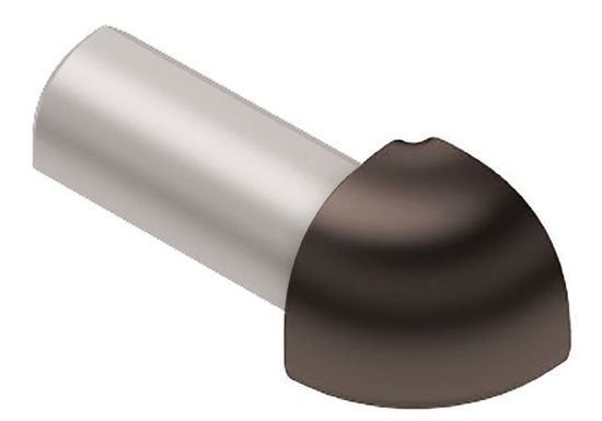RONDEC Outside Corner 90° - Aluminum Anodized Black Brown 3/8" (10 mm) 