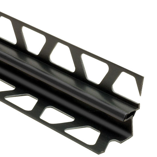 DILEX-EKE Movement Joint for Wall Corner - PVC Plastic Black 7/16" x 3/8" x 8' 2-1/2"
