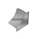DILEX-HKU End Cap with 1-7/16" radius PVC Plastic with Stainless Steel Finish