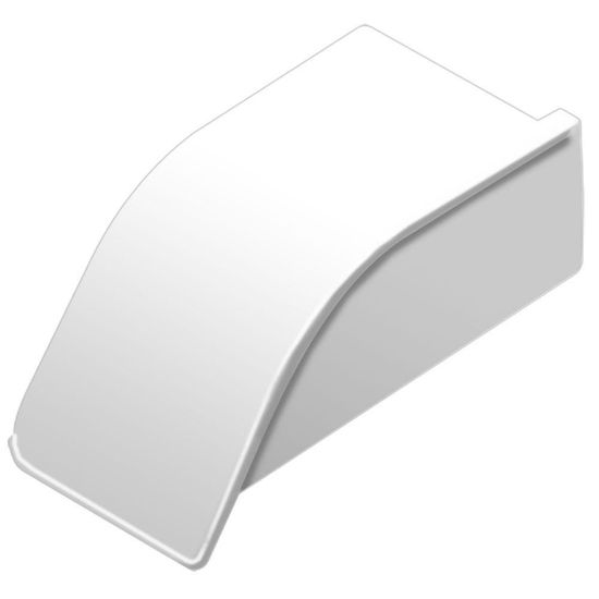 DILEX-AS Left End Cap - PVC Plastic Bright White