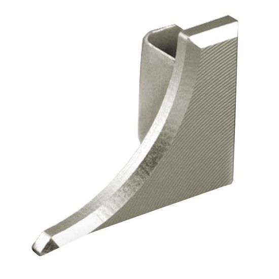 DILEX-AHKA Left End Cap with 3/8" (10 mm) Radius - Aluminum Anodized Matte Nickel