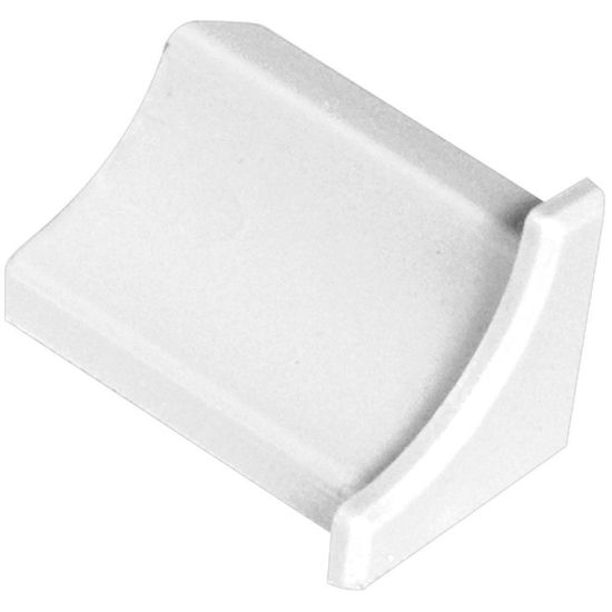 DILEX-PHK End Cap with 3/8" (10 mm) Radius - PVC Plastic Bright White 