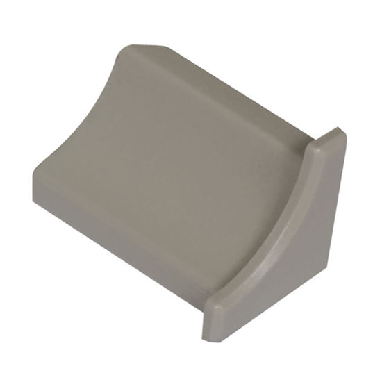 DILEX-PHK End Cap with 3/8" (10 mm) Radius - PVC Plastic Grey 
