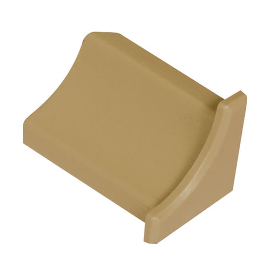DILEX-PHK End Cap avec un radius de 3/8" (10 mm) - plastique PVC beige clair 