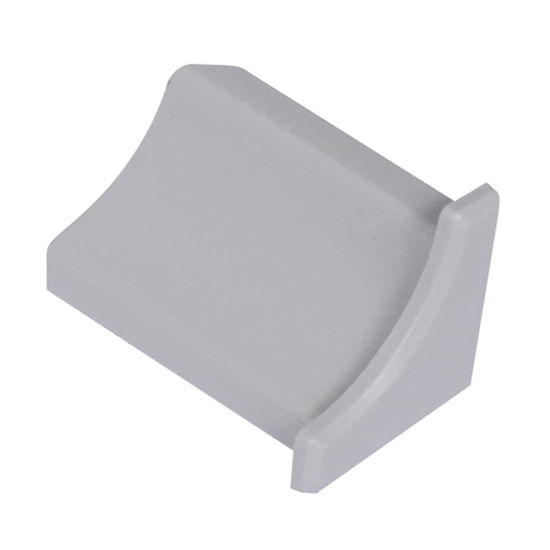 DILEX-PHK End Cap with 3/8" (10 mm) Radius - PVC Plastic Classic Grey 