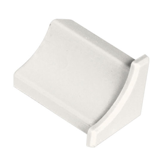 DILEX-PHK End Cap with 3/8" (10 mm) Radius - PVC Plastic White 
