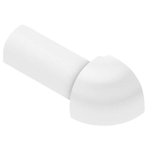 Schluter - RONDEC Coin extérieur 90° - plastique PVC blanc éclatant 1/4 ...