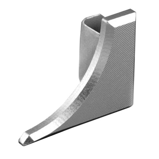 DILEX-AHKA Right End Cap with 3/8" (10 mm) Radius - Aluminum Anodized Matte