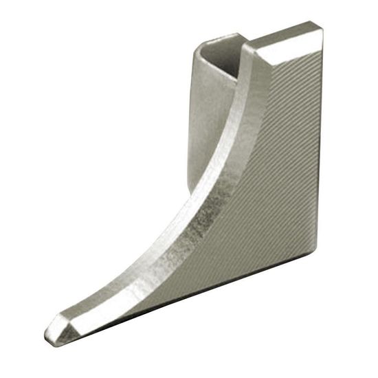 DILEX-AHKA Right End Cap with 3/8" (10 mm) Radius - Aluminum Anodized Matte Nickel
