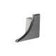 DILEX-AHKA Right End Cap with 3/8" Radius Anodized Aluminum Stone Grey
