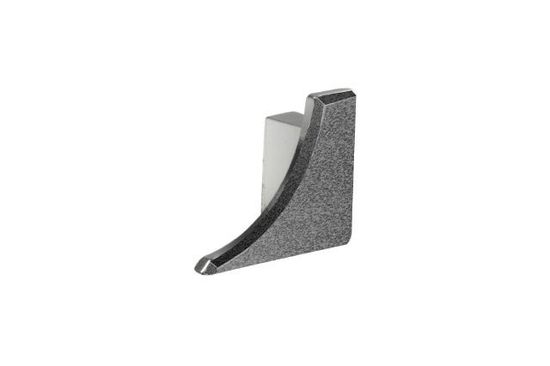 DILEX-AHKA Right End Cap with 3/8" (10 mm) Radius - Aluminum Stone Grey