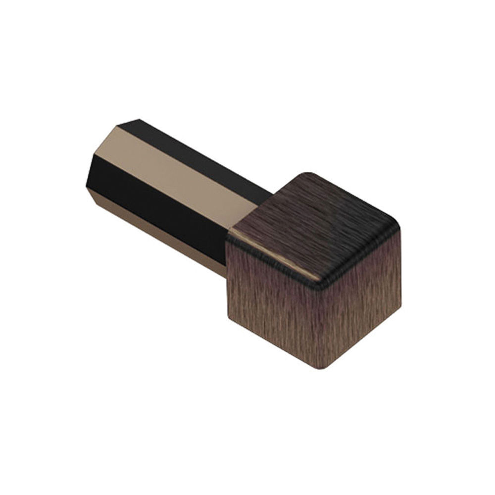 Schluter QUADEC In/Out Corner 90° Aluminum Anodized Brushed Antique