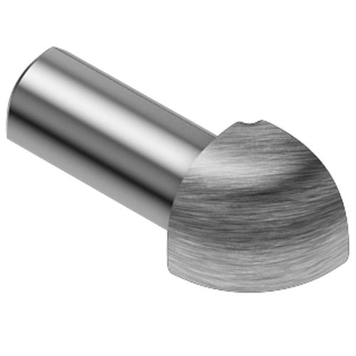 Schluter - RONDEC - Coin extérieur à 2 bouts 90° - alum. anodisé chrome brossé 1/2