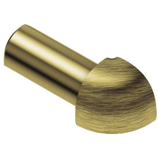 RONDEC Outside Corner 90° - Aluminum Anodized Brushed Brass 3/8" (10 mm) 