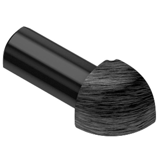 RONDEC Outside Corner 90° - Aluminum Anodized Brushed Black 1/4" (6 mm) 