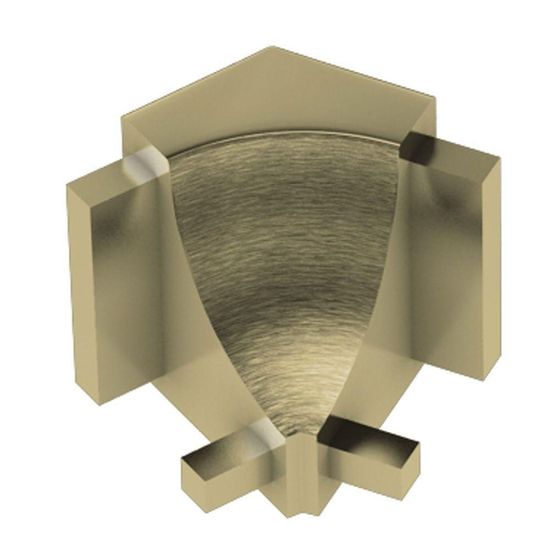 DILEX-AHK Coin intérieur 135° avec un radius de 3/8" (10 mm) - aluminium anodisé laiton brossé