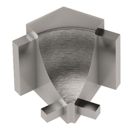 DILEX-AHK Coin intérieur 135° avec un radius de 3/8" (10 mm) - aluminium anodisé nickel brossé