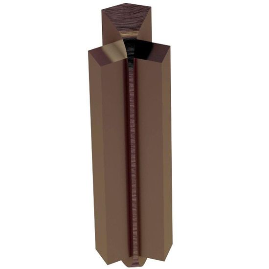 RONDEC-STEP Inside Corner 135° with Vertical Leg 1-1/2"  - Aluminum Anodized Brushed Antique Bronze 3/8" (10 mm) 