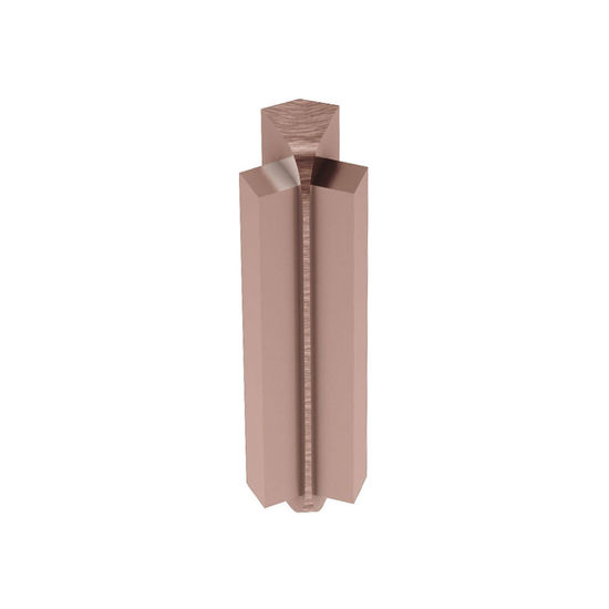 RONDEC-STEP Inside Corner 135° with Vertical Leg 1-1/2"  - Aluminum Anodized Brushed Copper 3/8" (10 mm) 