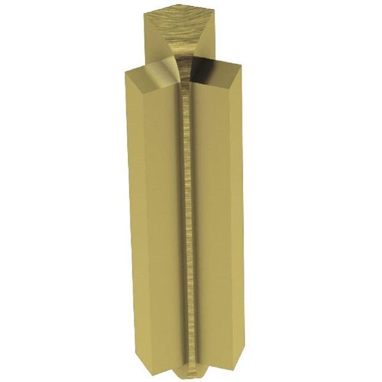 RONDEC-STEP Inside Corner 135° with Vertical Leg 1-1/2"  - Aluminum Anodized Brushed Brass 3/8" (10 mm) 
