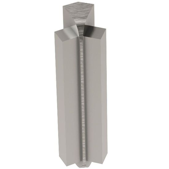 RONDEC-STEP Inside Corner 135° with Vertical Leg 1-1/2"  - Aluminum Anodized Brushed Nickel 3/8" (10 mm)