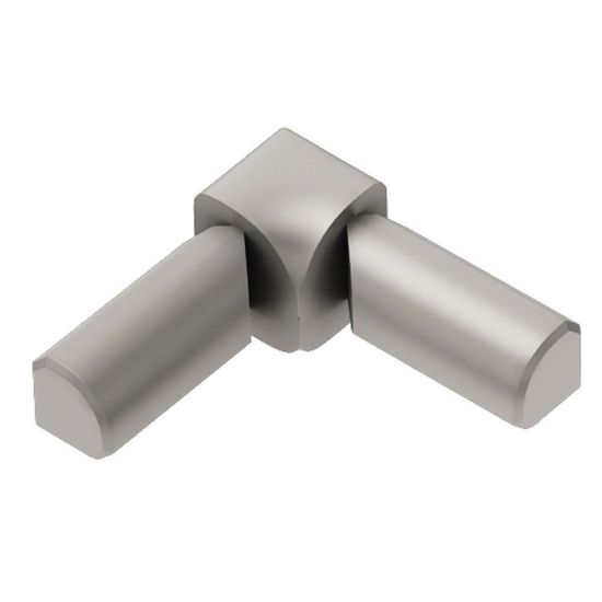 RONDEC 2-Leg Inside Corner 90° - Aluminum Anodized Matte Nickel 3/8" (10 mm) 