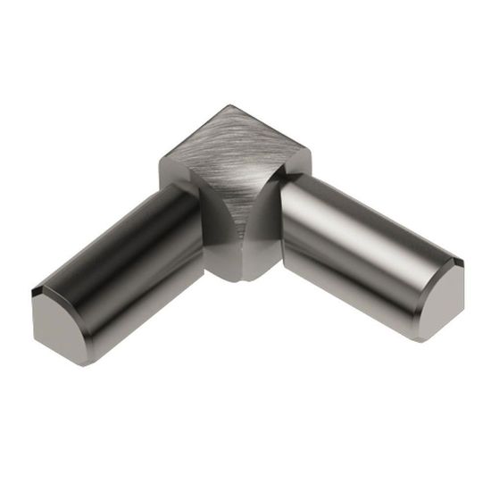 RONDEC 2-Leg Inside Corner 90° - Aluminum Anodized Brushed Nickel 3/8" (10 mm) 
