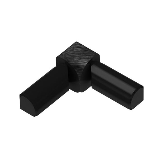 RONDEC 2-Leg Inside Corner 90° - Aluminum Anodized Brushed Black 5/16" (8 mm) 