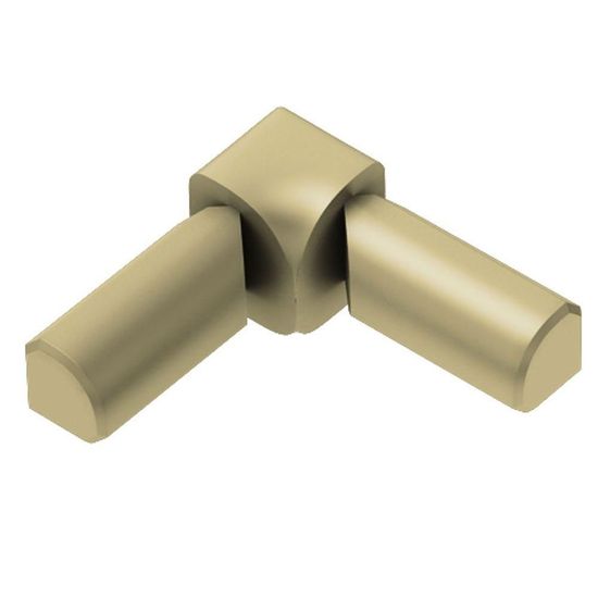 RONDEC 2-Leg Inside Corner 90° - Aluminum Anodized Matte Brass 5/16" (8 mm) 