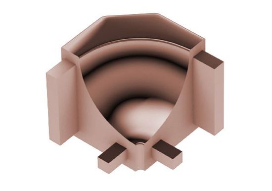 DILEX-AHK Inside Corner 90° with 3/8" (10 mm) Radius - Aluminum Anodized Polished Copper