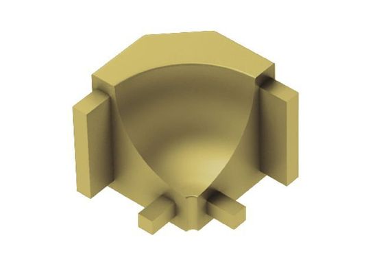 DILEX-AHK Coin intérieur 90° avec un radius de 3/8" (10 mm) - aluminium anodisé laiton mat
