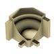 DILEX-AHK Inside Corner 90° with 3/8" Radius Anodized Aluminum Polished Brass