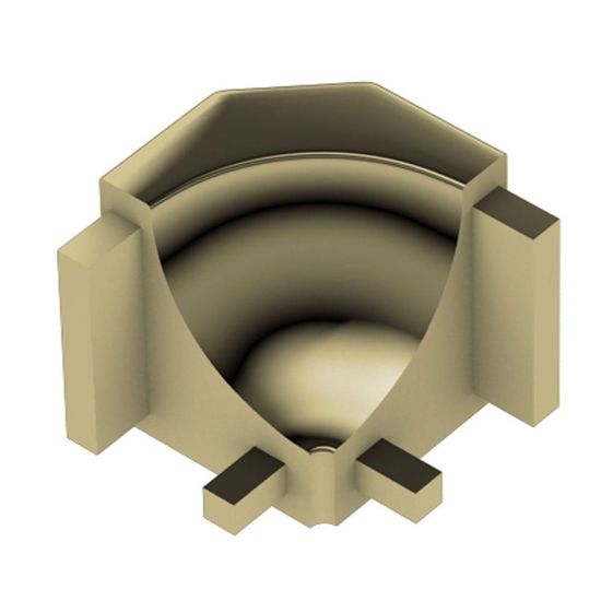 DILEX-AHK Coin intérieur 90° avec un radius de 3/8" (10 mm) - aluminium anodisé laiton poli