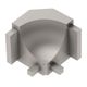 DILEX-AHK Coin intérieur 90° avec un rayon de 3/8" Aluminium anodisé Nickel mat