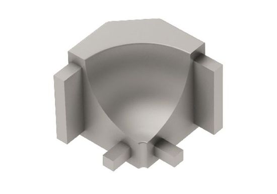 DILEX-AHK Inside Corner 90° with 3/8" Radius for Cove-Shaped Profile Anodized Aluminum Satin Nickel