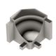 DILEX-AHK Inside Corner 90° with 3/8" Radius Aluminum Anodzied Polished Nickel